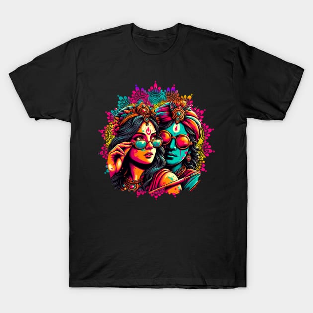 Happy Holi T shirt for Couple T-Shirt by fadinstitute